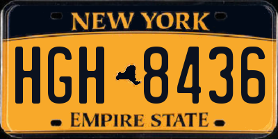 NY license plate HGH8436