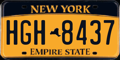 NY license plate HGH8437
