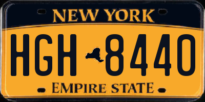 NY license plate HGH8440