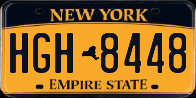 NY license plate HGH8448