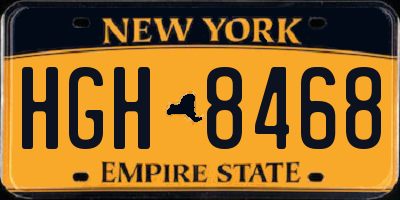 NY license plate HGH8468