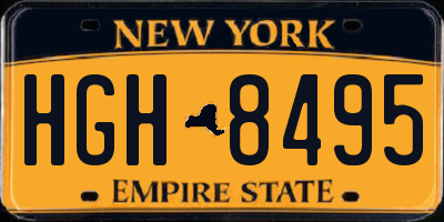 NY license plate HGH8495