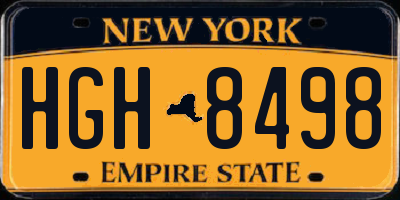 NY license plate HGH8498