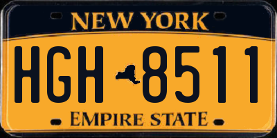 NY license plate HGH8511