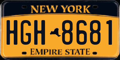 NY license plate HGH8681
