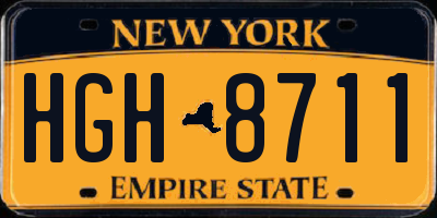 NY license plate HGH8711