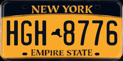 NY license plate HGH8776