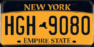 NY license plate HGH9080
