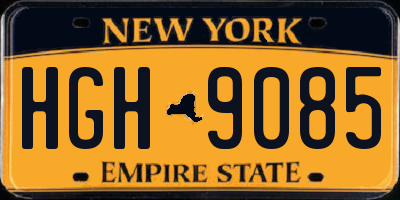 NY license plate HGH9085