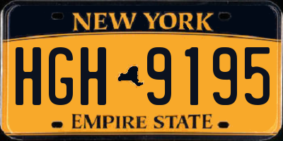 NY license plate HGH9195