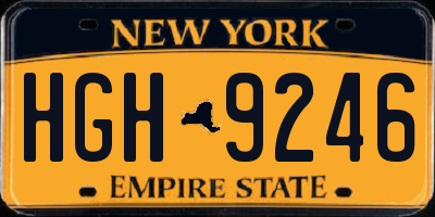 NY license plate HGH9246