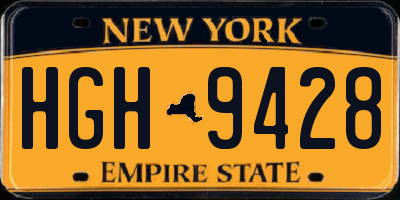 NY license plate HGH9428