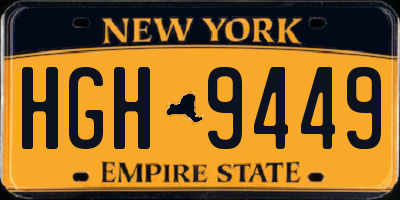 NY license plate HGH9449