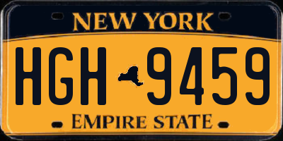 NY license plate HGH9459