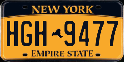 NY license plate HGH9477