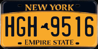 NY license plate HGH9516