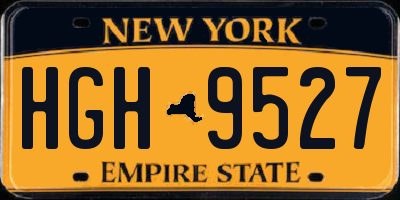 NY license plate HGH9527