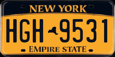 NY license plate HGH9531