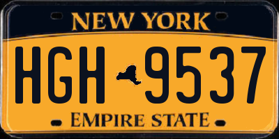 NY license plate HGH9537