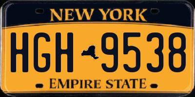NY license plate HGH9538