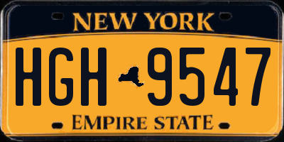 NY license plate HGH9547