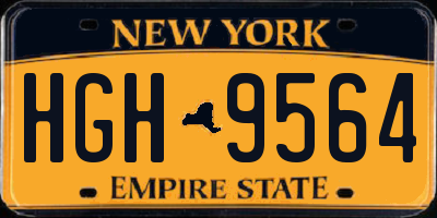 NY license plate HGH9564