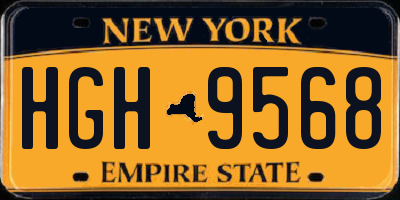 NY license plate HGH9568