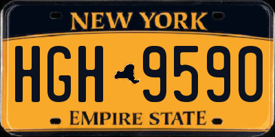 NY license plate HGH9590