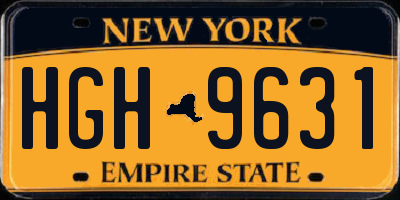 NY license plate HGH9631