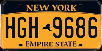 NY license plate HGH9686