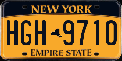 NY license plate HGH9710