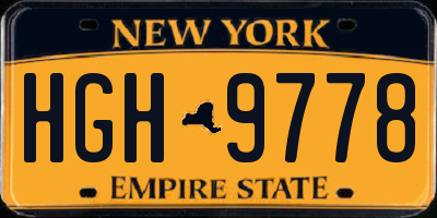 NY license plate HGH9778