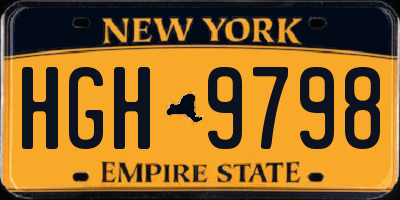 NY license plate HGH9798