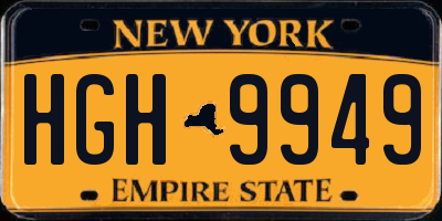 NY license plate HGH9949