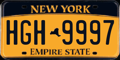 NY license plate HGH9997