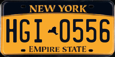 NY license plate HGI0556
