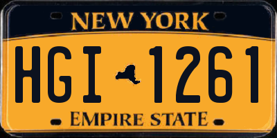 NY license plate HGI1261
