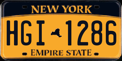 NY license plate HGI1286