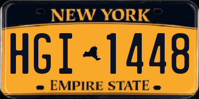 NY license plate HGI1448