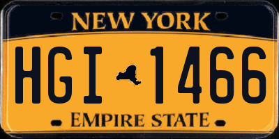 NY license plate HGI1466