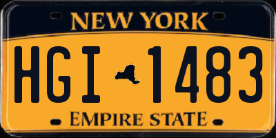 NY license plate HGI1483