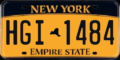 NY license plate HGI1484