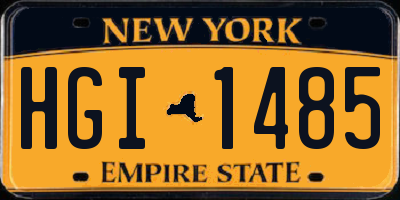 NY license plate HGI1485