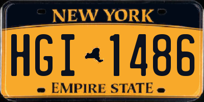 NY license plate HGI1486