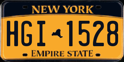 NY license plate HGI1528