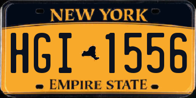 NY license plate HGI1556