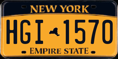 NY license plate HGI1570