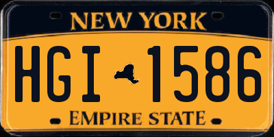 NY license plate HGI1586