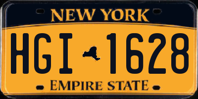 NY license plate HGI1628