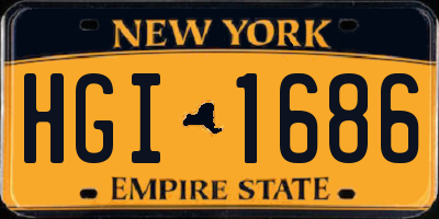 NY license plate HGI1686